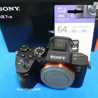 Sony A7R III A7RM3 Only Body (ILCE-7RM3) 4K Recording 13 Languages Selectable !