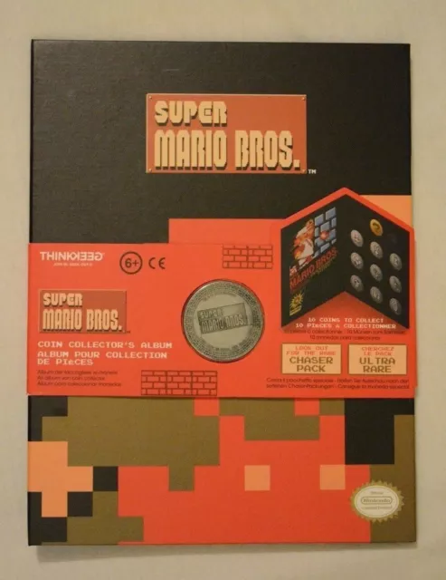 Thinkgeek Think Geek Super Mario Bros Collector Coin Book Sealed Free Shipping!