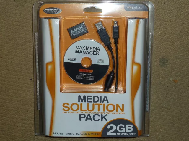 Sony Playstation Psp Max Media Kit 2Gb Memory Stick Duo Usb Cable Cd Brand New!