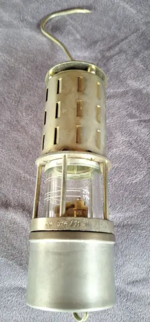 Grubenlampe / Bergbaulampe / ca.: 25 cm hoch , guter Zustand / Polen ?