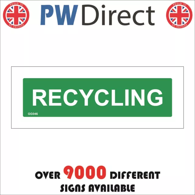 Gg046 Recycling Sign Green Planet Environment Bin Salvage Waste Compost Reclaim