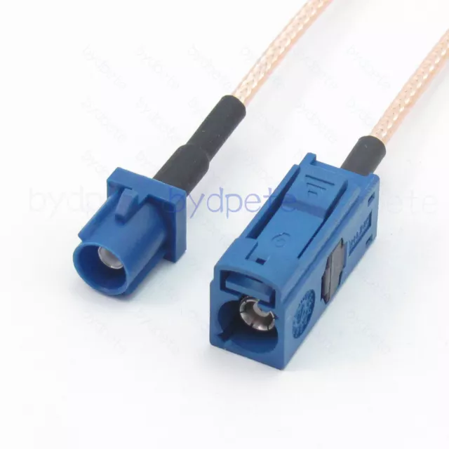 Fakra-C Blue male to female plug jack RG316 Pigtail Coaxial Extended Cable 50ohm