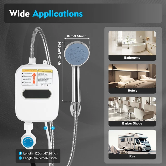 Elektrischer Durchlauferhitzer 6000W 220V - Mini Boiler Für Dusche & Küche