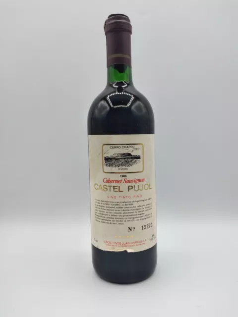 Cabernet Sauvignon Castel Pujol Vino Tinto Fino 1988 Cerro Chapeu Rivera 75cl