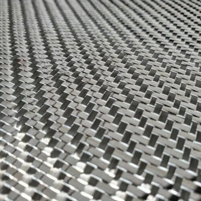 Metallic Carbon Fiber Silver Reflection Mixed Fabric Carbon Cloth 50*100 250gsm