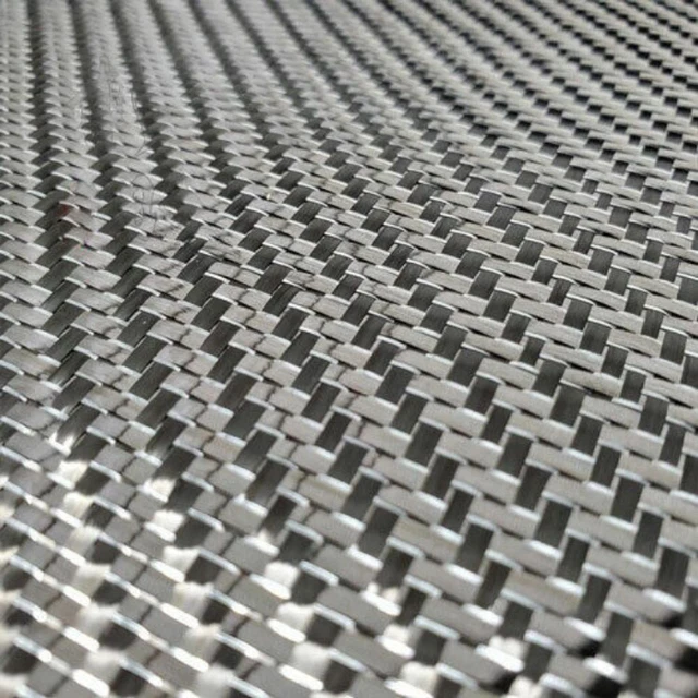Metallic Carbon Fiber Silver Reflection Mixed Fabric Carbon Cloth 50*100 250gsm