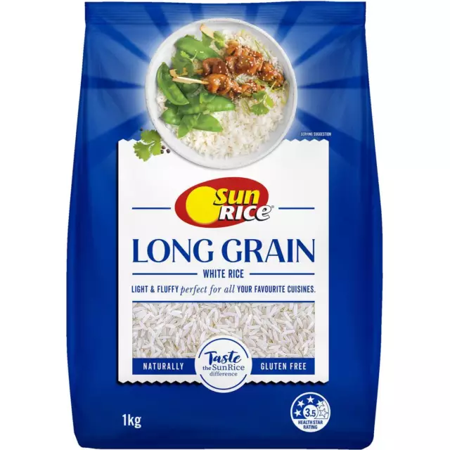 Sunrice Long Grain White Rice Premium Pouch 1kg