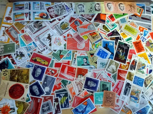 Große Briefmarken-Wundertüte DDR hunderte Marken aus Flohmarkt-Nachlass 2