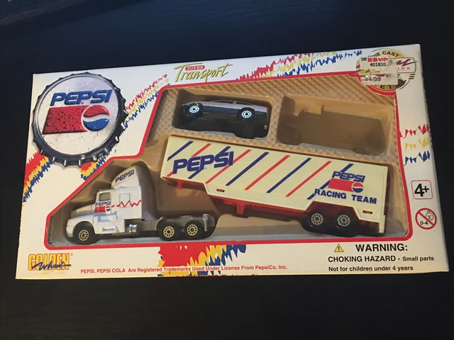 Vintage Golden Wheel Pepsi-Cola Super Transport Car Set Missing 1 Car