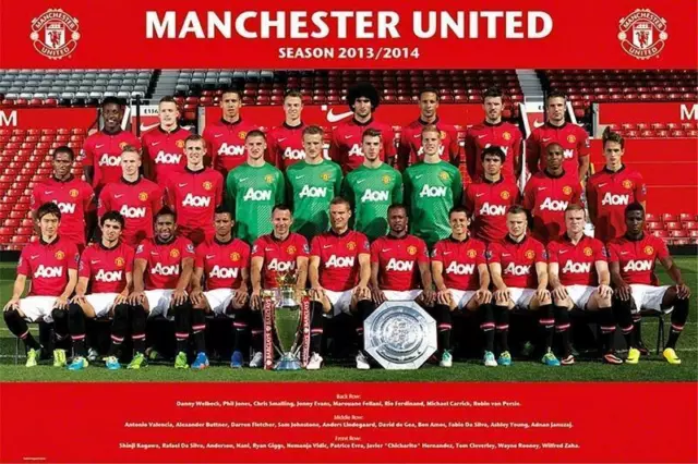 Manchester United Team Photo 2013-14 - Maxi Poster 61cm x 91.5cm nuevo y sellado