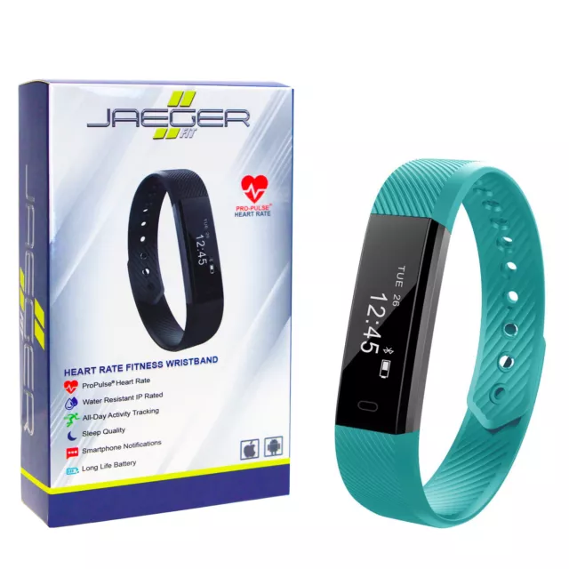 Fitness Tracker Watch Jaeger Alta TEAL HR Heart Sleep Step Smart Watch Fitbit Tp