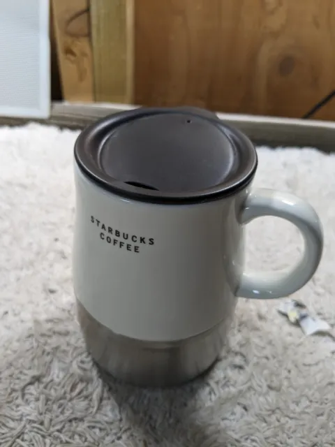 Starbucks Urban Desk Travel Stay Put Mug Tumbler 14 oz Stainless/Ceramic