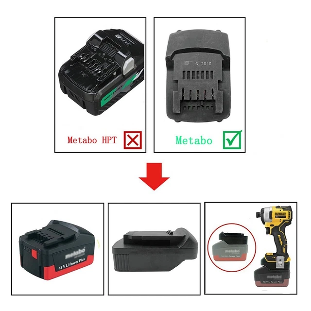 Batteria Adattatore for Metabo 18V LI-ION Battery-To 20V Dcb Attrezzo Del