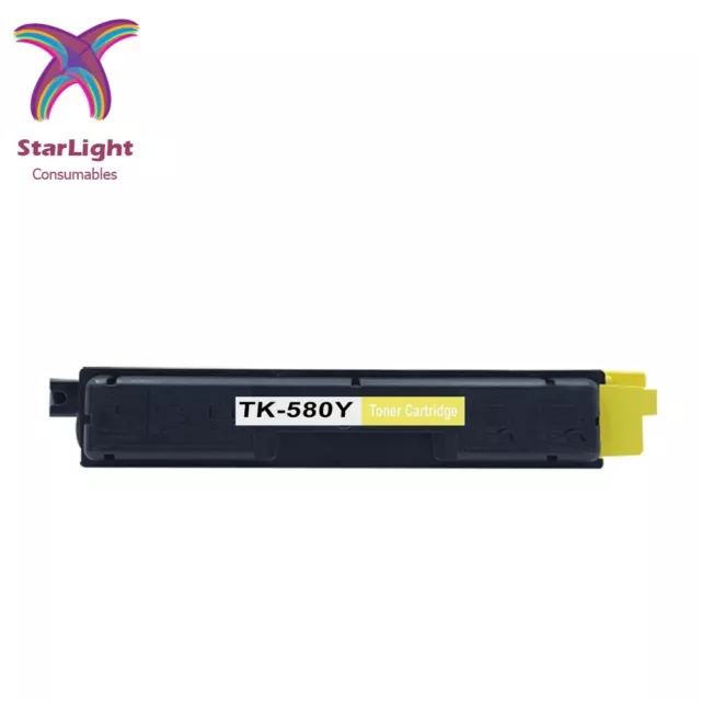 Yellow Toner Cartridge TK580 Compatible With Kyocera ECOSYS P6021 FS-C5150DN