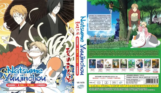 ANIME DVD~Natsume Yuujinchou Season 1-6(1-75End+3 Movie)English sub+FREE GIFT