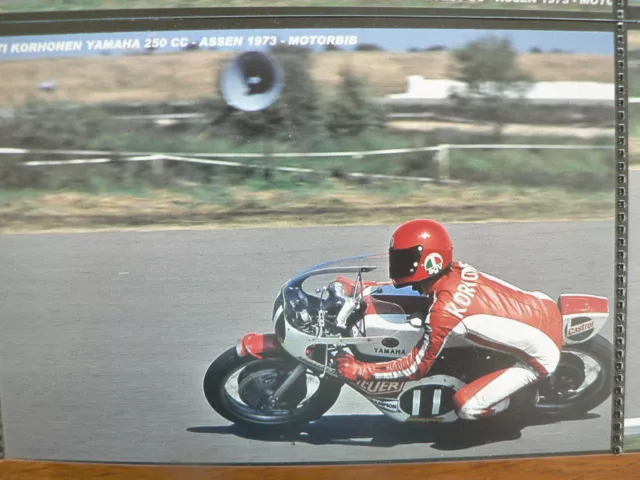 S0212-Photo-Pentti Korhonen Yamaha 250 Cc Assen 1973 No 11 Heuer Champion