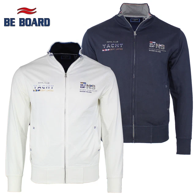 Giacca uomo zip intera in felpa leggera 100% cotone BE BOARD M L XL XXL 3XL