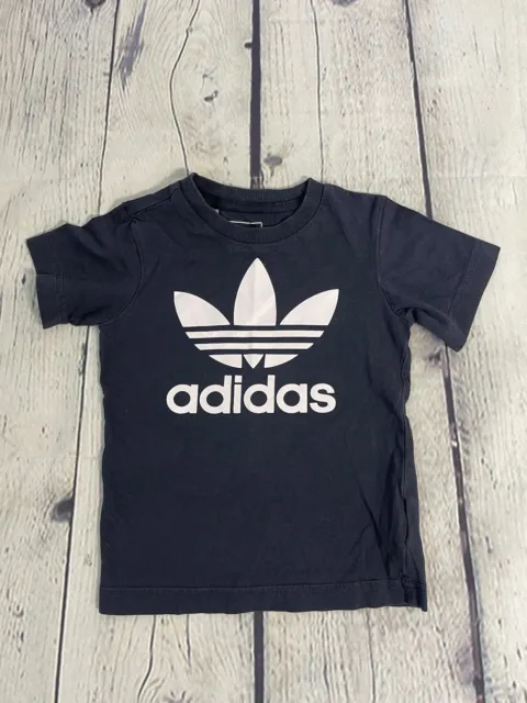 Adidas navy girocollo t shirt maniche corte bambini età 2-3 anni (DV09)