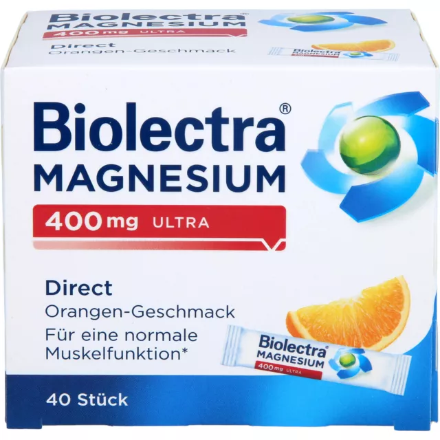 Biolectra Magnesium 400 mg ultra Direct Granulat Orang, 40 St. Beutel 10252180