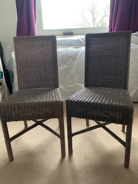 Used rattan dining chairs deals