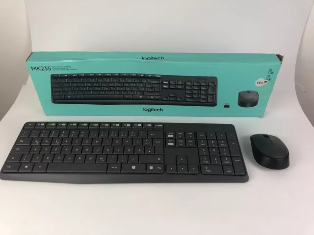 Logitech MK235 Wireless Tastatur mit Maus Combo Anthrazit Set QWERTZ