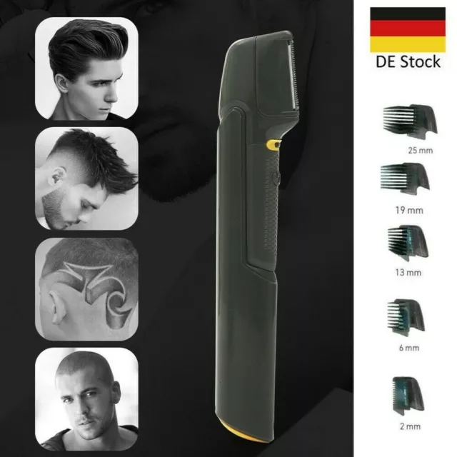 6tlg Titanium Trim Haarschneidemaschine Mit Edelstahlklingen Rasierer Set 1,5V