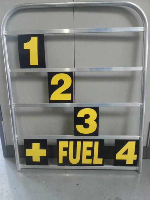 Pit Board Racing Numbers Box RACE CAR ALUMINIUM 4 Row Pit Board & number set £145.00 - PicClick UK
