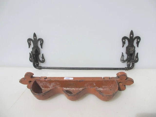 Victorian Iron Umbrella Holder Pew Pot Church Antique Iron Fleur Rail Airer Old