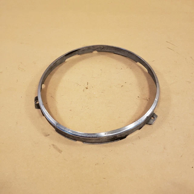 JAGUAR XKE ETYPE MG MGB Original Headlight Retaining Ring 7 In Chrome