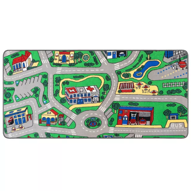 Tapis de Jeu pour Enfants Rues Routes Circuit Ville Tapis Salle de Jeux Voitures