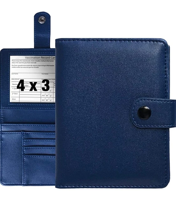 EUEHIE Passport and Vaccine Card Holder, PU Leather Passport Holder with Vaccine