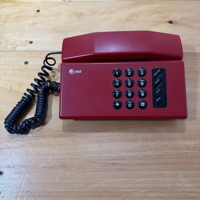 VINTAGE RETRO ATT Cherry Red Touchtone Phone 80s 90s $22.99 - PicClick