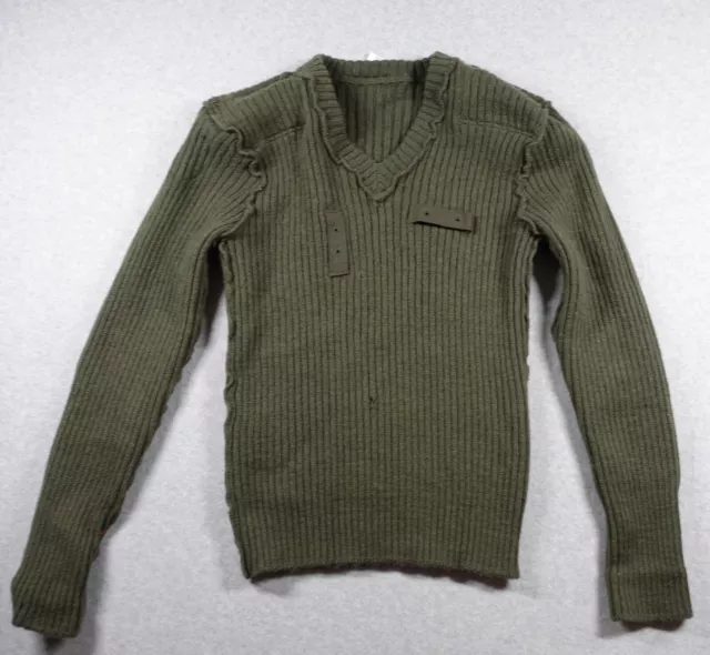 COMMANDO SWEATER MENS L 100% Pure New Wool England Green Hiking Hunting ...