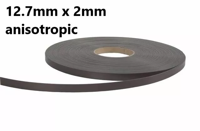 Self Adhesive Magnetic Tape Flexible Anisotropic 10, 12, 15, 20mm Wide  Strips