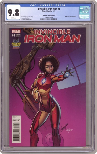Invincible Iron Man #1 Campbell Midtown Variant CGC 9.8 2017 3968462019