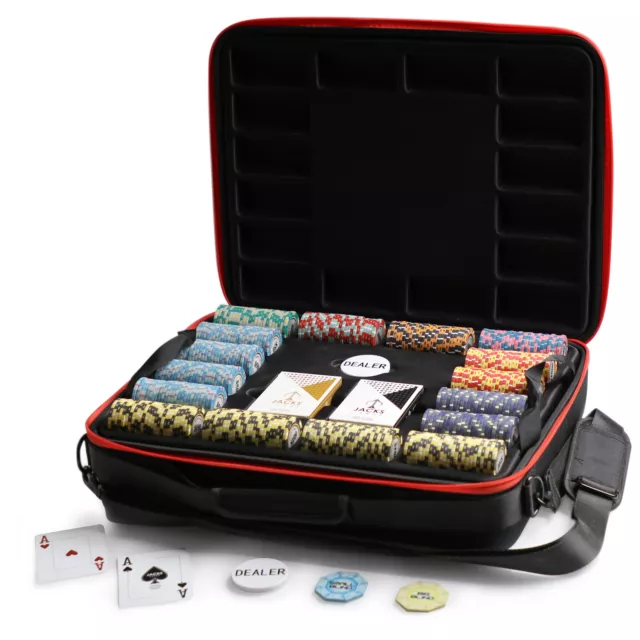 1000 Chips Poker Set Monte Carlo 14g Chips Viper Case 100% Plastic Playing Cards