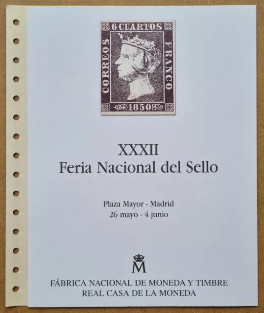 España. Documento De La Fnmt Nº 60 - Xxxii Feria Nacional Sello 2000.