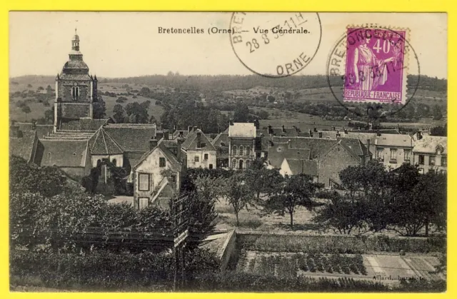 cpa Normandie 61 - BRETONCELLES (Orne) Vue Générale du Village