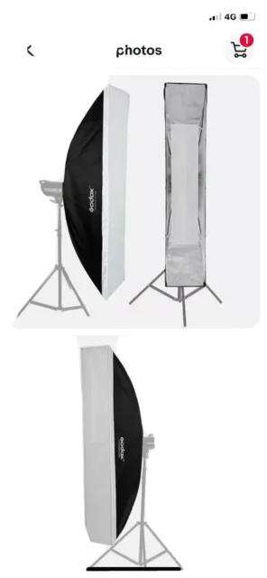 【UK】Godox 35x160cm Bowens Mount Softbox For Studio Strobe Flash Light
