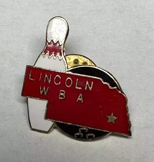 Lincoln Nebraska WBA Bowling Ball and Pin Lapel Pin