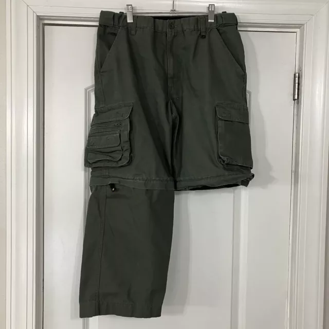 BSA Boy Scouts Youth Convertible Uniform Cargo Pants Size 18 Canvas Olive Green