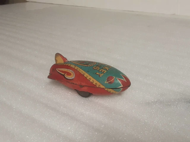 Vintage X-6 Rocket Masudaya Modern Toys Japan Tin Toy Non-Friction