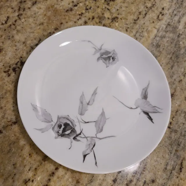 Rosenthal Continental JET ROSE 6" Bread & Butter Plate Raymond Loewy Gray Rose