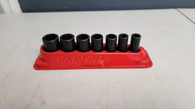 Snap-on tools 3/8" drive SAE Semi Deep 6 point Impact Socket Set USA