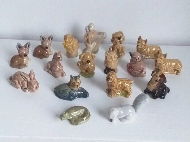 Vintage Wade Whimsies Porcelain Ceramic Ornament Figurines x 17