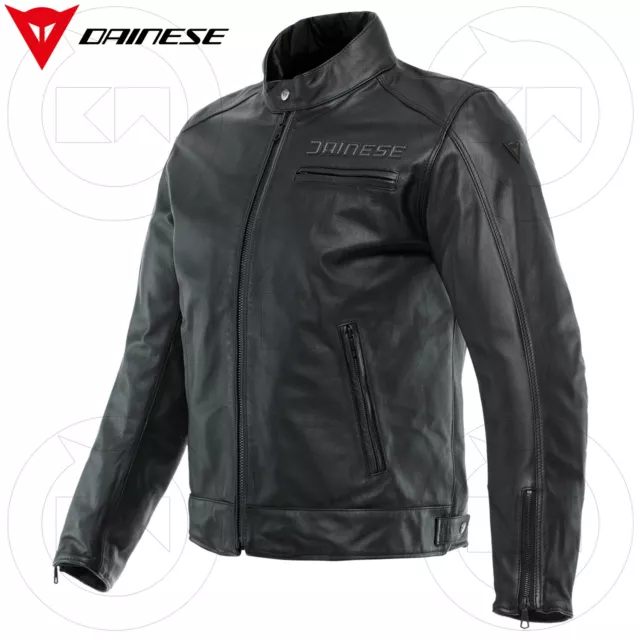 Dainese Lederjacke Motorrad Mann Zaurax Leather Jacket Schwarz Thermal Schutz