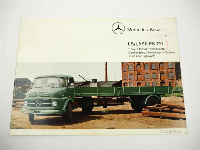 Mercedes Benz LS LAS LPS 710 semi-trailer truck 100 hp 15.4t brochure 1965