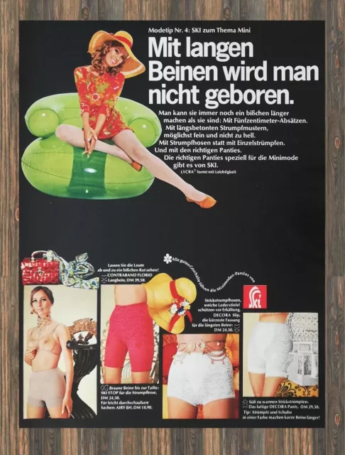 Ski Unterwäsche Dessous - Reklame Werbeanzeige Original-Werbung 1969 (3)