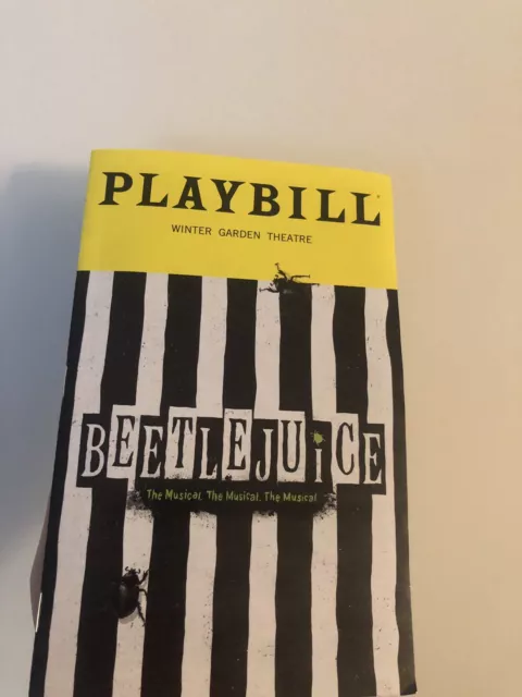 BEETLEJUICE Broadway PLAYBILL  From Opening Night Preview Broadway Winter Garden