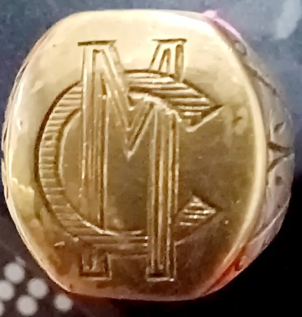 Chevalière Argent Et Or Monogramme C M